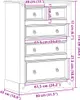 vidaXL Kommode Corona 80x43x114 cm Massivholz Kiefer Produktbild-Vorschau 8
