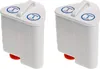 Two white water filter cartridges with red bottoms and blue text on top. Produktbild-Vorschau