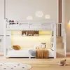 Merax stapelbed, 140 x 200 cm, met LED-verlichting, 3 Productafbeelding-voorbeeld 2