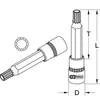 Technical drawing of a specialized bit socket for multi-tooth screws, with dimensions indicated. Anteprima dell’immagine prodotto