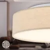 Briloner Plafoniera LED con paralume in tessuto Ø38x10,5 cm Anteprima dell’immagine prodotto 3