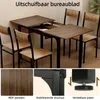 Puluomis Uitschuifbare Eettafel, 110-149 cm verstelbaar, Productafbeelding-voorbeeld 8