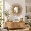 Wandspiegel "Sonne" aus Metall, gold, Ø 50 cm, Spiegel, Produktbild-Vorschau 2