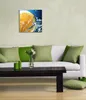 Wallario Premium Leinwandbild Orange in spritzigem Wasser Produktbild-Vorschau 2