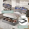 INONEFT Posteľ s pružinovým roštom, čalúnená posteľ, 140 x Náhľad obrázku produktu 7