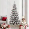 A festive Christmas scene with a decorated tree, gifts, and a sofa. Podgląd zdjęcia produktu