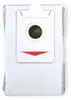 A white vacuum cleaner bag with a circular opening and a red triangle. Anteprima dell’immagine prodotto