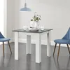 A square dining table with two chairs and a pendant lamp in a dining room setting. Anteprima dell’immagine prodotto