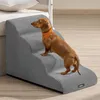 Feandrea Hundetreppe, 4 Stufen, Waffelcord, Haustiertreppe, Produktbild-Vorschau 1