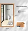 Obdĺžnikové nástenné zrkadlo s dreveným rámom, dekoratívne Náhľad obrázku produktu 5
