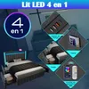 okwish Lit rembourré double 140 x 200 cm avec port USB et Voir les images du produit 6