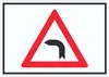 Schild Achtung Kurve links Symbol A0 (841x1189mm) Produktbild-Vorschau 1