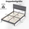 COSTWAY Polsterbett mit Lattenrost & höhenverstellbarem Produktbild-Vorschau 3
