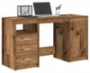 vidaXL Schreibtisch mit Unterschrank Altholz Holzwerkstoff Produktbild-Vorschau 2