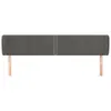 The Living Store Kopfteil mit Ohren Dunkelgrau 203x23x78/88 Produktbild-Vorschau 3