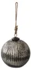 Clayre & Eef Boule de Noël Ø 15 cm Noir Argenté Verre Voir les images du produit 2