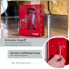 Boîte à clés de secours avec marteau brise-vitre, rouge Voir les images du produit 2