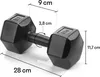 Meteor Hantelset 2x5 kg - Sechseckig Vinylbeschichtet für Produktbild-Vorschau 5