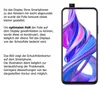 A smartphone displaying a colorful abstract wallpaper, with text explaining the product's features and fit. Náhľad obrázku produktu
