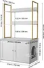 VEVOR szafka dla kota, 700x450x1245 mm, kuweta z metalowymi Podgląd zdjęcia produktu 8