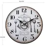 A round wall clock with a vintage design, featuring kitchen utensils and text related to food. Anteprima dell’immagine prodotto
