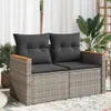 VidaXL 366144, 2 Sitz(e), Dunkles Grau, 110 kg, 1240 mm, Produktbild-Vorschau 2