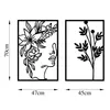 Wallity, Flower- SKL2481, Schwarz, Sonstige Produktbild-Vorschau 5