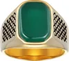Karisma Männer Gold Edelstahl 316L Männer Ring - Grüner Produktbild-Vorschau 1