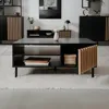 Table basse - MONZA 55A - Noir / Chene artisan - 1 porte, 2 Voir les images du produit 14