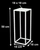 DanDiBo Tabouret pour fleurs Métal Blanc Angulaire 50 cm Voir les images du produit 2