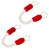 Relaxdays Türkordel 2er Set, Türstopper Klinke, 60 cm lang, Produktbild-Vorschau 9