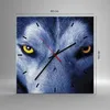 Wanduhr - Quadrat - Glasuhr - Schau der Wolf Augen - Produktbild-Vorschau 3