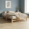 Homestyle4u Palettenbett Holzbett 140x200 cm Massivholzbett Produktbild-Vorschau 1