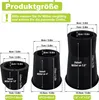 A size chart showing different sizes of furniture risers with measurements and labels. Produktbild-Vorschau