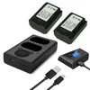 3in1 Set: 2x Akku + USB Typ-C Akku Dual LCD Produktbild-Vorschau 1