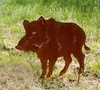Wildschwein stehend 63x50cm zum Stecken Gartenstecker Produktbild-Vorschau 1