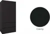 BDW Armoire avec tiroirs, armoire d'entrée 2 portes, noir Voir les images du produit 2