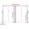 vidaXL Store latéral extensible noir 180x1200 cm Voir les images du produit 8