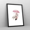 Gerahmtes Poster - Schwarzer Rahmen - Hasen Regenschirm Produktbild-Vorschau 8