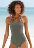 Bruno Banani Badeanzug oliv Größe 38 Cup C/D Produktbild-Vorschau 2