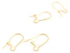 Vintageparts Kidney Ohrhaken Messing 18K Goldbeschichtung Produktbild-Vorschau 3