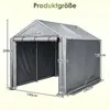 ELANDEPOT Posto auto coperto 296 × 190 × 200 cm grigio Anteprima dell’immagine prodotto 2