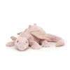 Peluche dragon, 70 cm – Coussin dragon en peluche – Rose Voir les images du produit 1