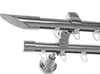 Innenlauf Gardinenstange Ø 20mm Metall Edelstahl Look Produktbild-Vorschau 1