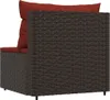 vidaXL Sofa ogrodowa z poduszkami z brązowego polirattanu Podgląd zdjęcia produktu 4