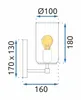 tooLight Wandlampe App1222-1W Schwarz Metall Glas E27 Produktbild-Vorschau 7