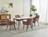 Chaise - Leobert - Jork - Velours Rose/Pieds Noirs Voir les images du produit 7