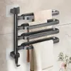 Držák na ručníky, otočný, samolepicí, pro koupelnu Náhled obrázku produktu 7