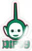 Spreadshirt Teletubbies Dipsy Mit Glitzer-Design Sticker Produktbild-Vorschau 1