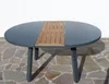 ALEOS. Aluminium Glas Teakholz Gartentisch rund Produktbild-Vorschau 7